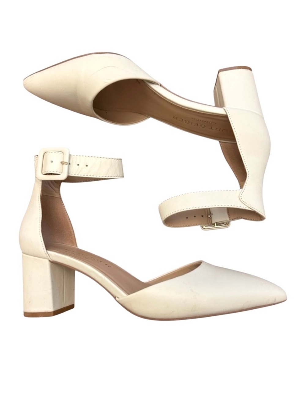Kurt Geiger London Bone Leather Shoes - Perfect for Brides - Size 37 (US 6.5)